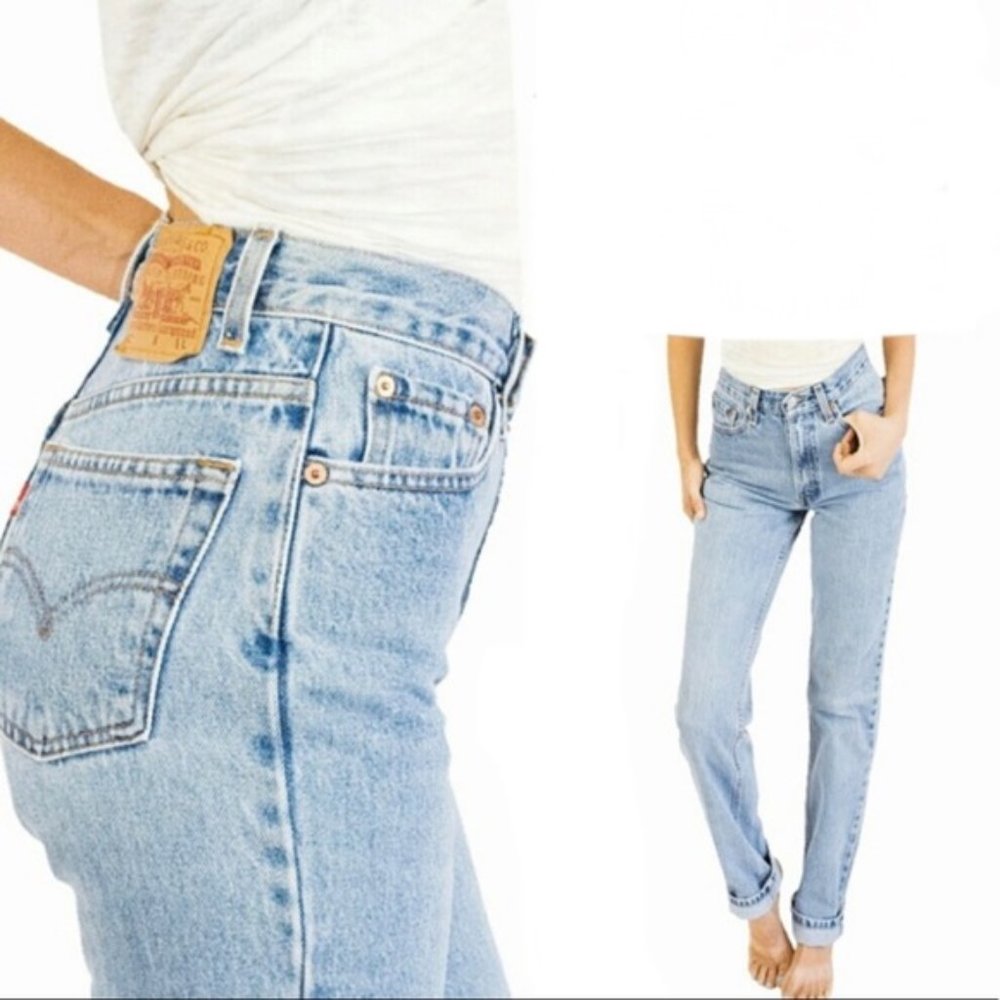 Vintage Levi 512's Light Wash High Waist Tapered